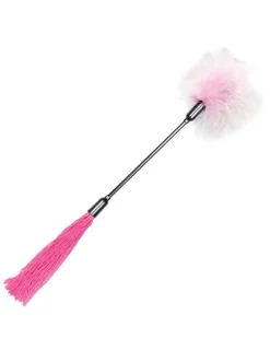 2 in 1 - Feder Kitzler & Fransenpeitsche