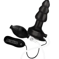 4” Inflatable Vibrating Butt Plug with Suction Base