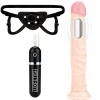8.5" Realistic Vibrating Dildo & Strap-on Harness Set