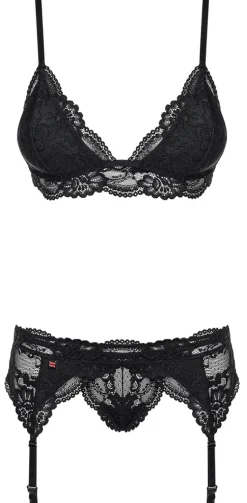Alluria Chemise & Thong schwarz