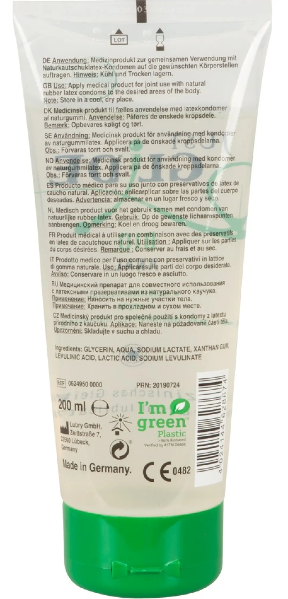 Bio Analgleitgel Sexspielzeug Vegan