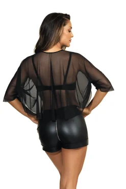 Blouse mit zartem Tüll