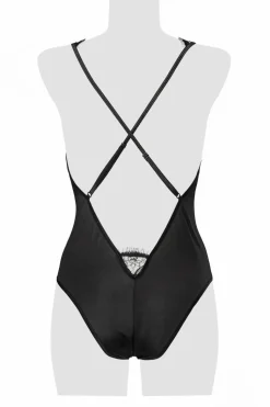 Body aus zarter Spitze schwarz 15305