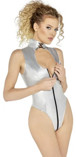 Body mit Schnürung und Reißverschluss