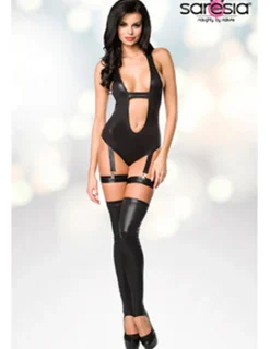 Body-Set mit Strapsbändern & Stulpen