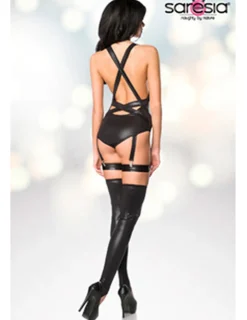 Body-Set mit Strapsbändern & Stulpen