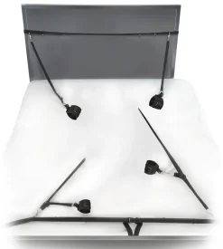 Bondage Bettfessel Set schwarz