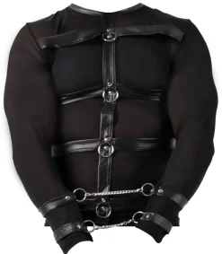 Bondage Langarm-Shirt schwarz