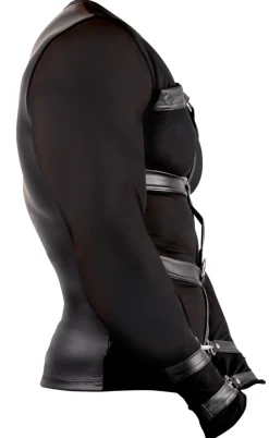 Bondage Langarm-Shirt schwarz