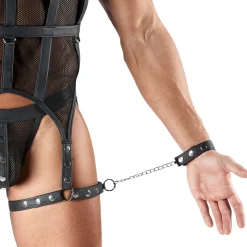 Bondage Set mit Harness und Jockstrap aus dehnbarem Material