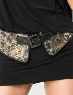 Breiter Gürtel mit Schlangenmuster