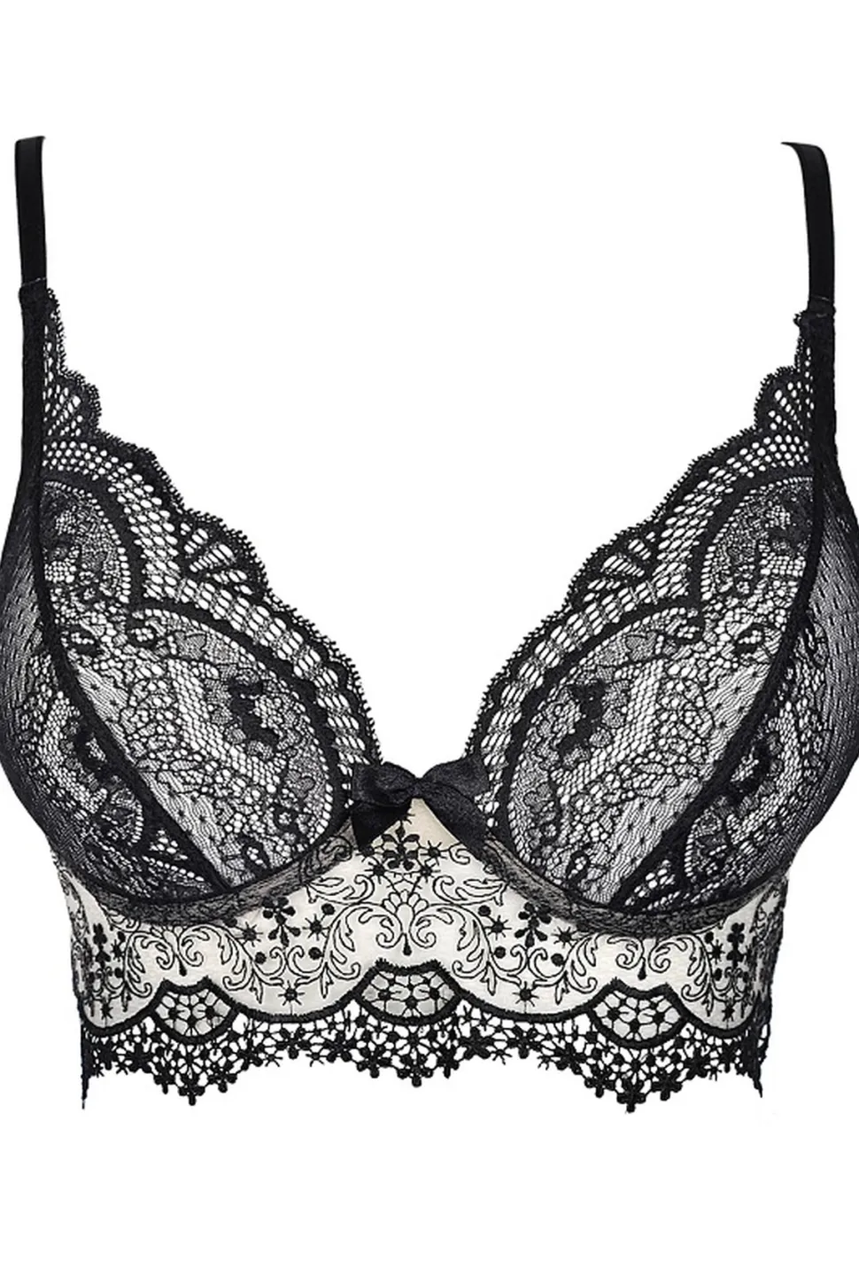 Bustier schwarz-beige