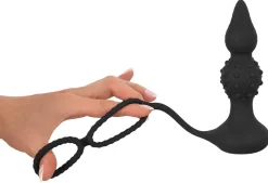 Butt Plug with Cock and Ball Rings mit Fernbedienung