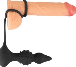 Butt Plug with Cock and Ball Rings mit Fernbedienung