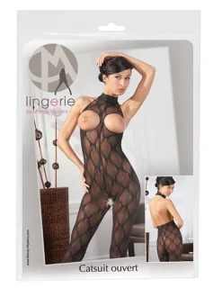 Catsuit busenfrei schwarz