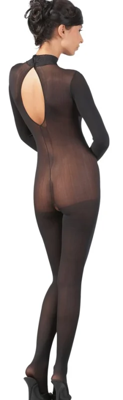 Catsuit Langarm Ouvert schwarz