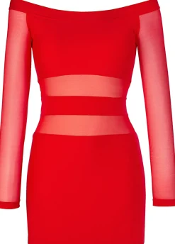 Club langärmliges Kleidchen V-9299 red