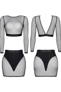 Clubwear Set aus feinem dehnbarem Material mit Gummibund