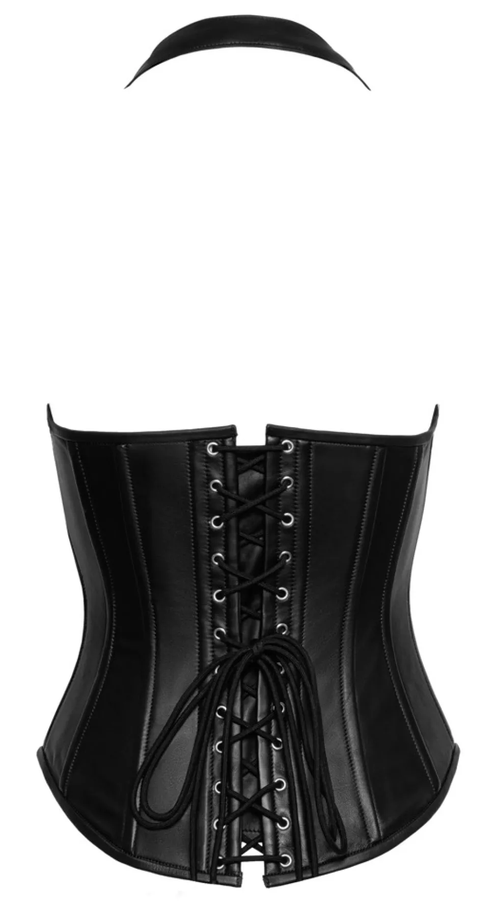 Corsage aus feinem Leder mit Schnürrung