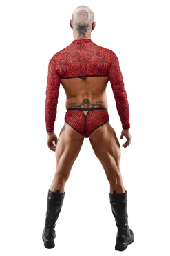 Crop Top im Zebramuster aus feinem Netzstoff