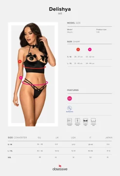 Delishya 2tlg. Set schwarz