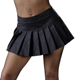 Faltenminirock schwarz