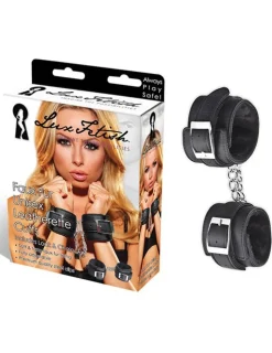 Faux Fur Unisex Leatherette Cuffs