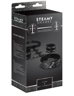 Fesselsystem - Halsband mit Manschetten & Hüftgurt