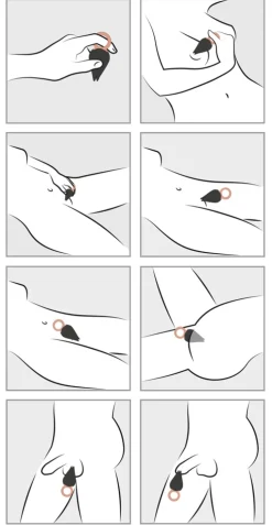 Fingervibrator Flutter Effect Finger schwarz