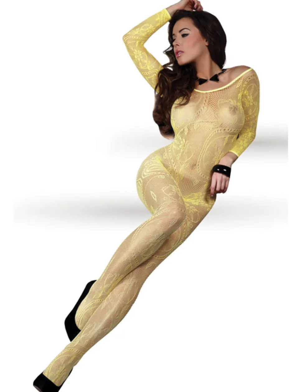 Gelber Bodystocking