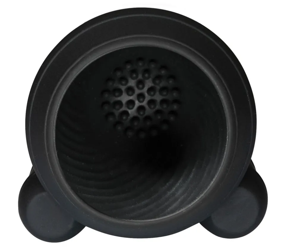 Glans Masturbator mit 2 Motoren schwarz