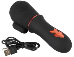 Glans Masturbator mit 2 Motoren schwarz