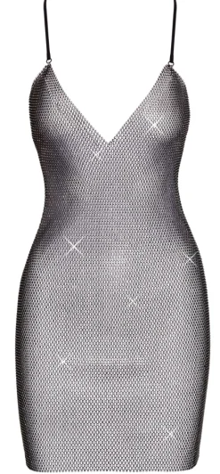 Glitzer Minikleid aus Netz
