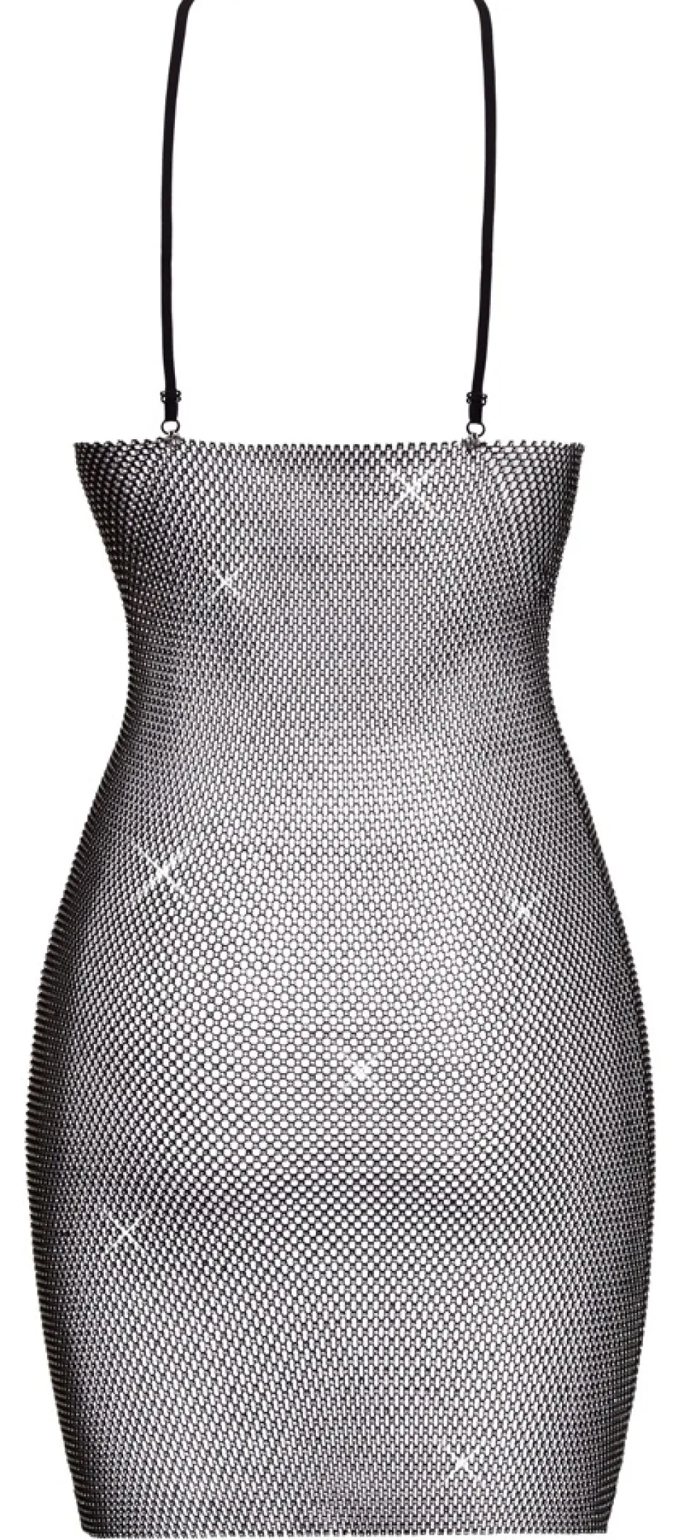 Glitzer Minikleid aus Netz