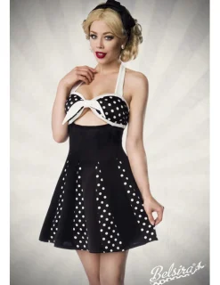 Godet-Kleid mit Schleife