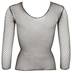 grobmaschiges Netz Shirt langärmlig