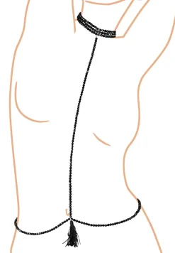 Halsband mit Bikinikette schwarz