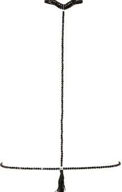 Halsband mit Bikinikette schwarz