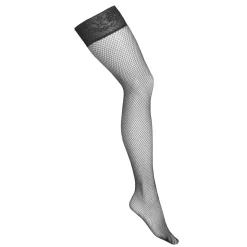 Halterlose Netzstrümpfe mit Spitzenrand Feinstrümpfe selbsttragend