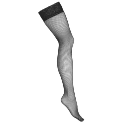 Halterlose Netzstrümpfe mit Spitzenrand Feinstrümpfe selbsttragend