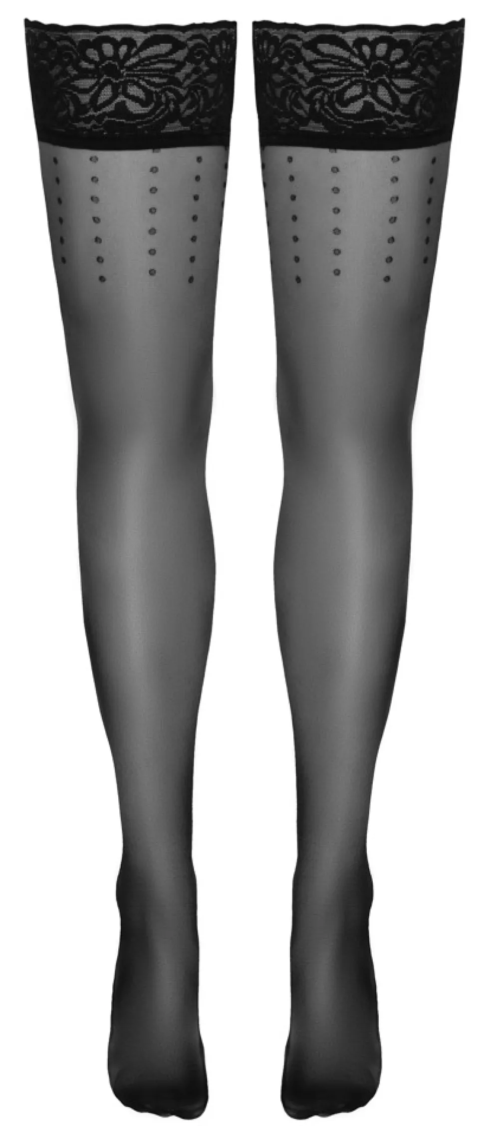 Halterlose Strümpfe mit Pünktchen