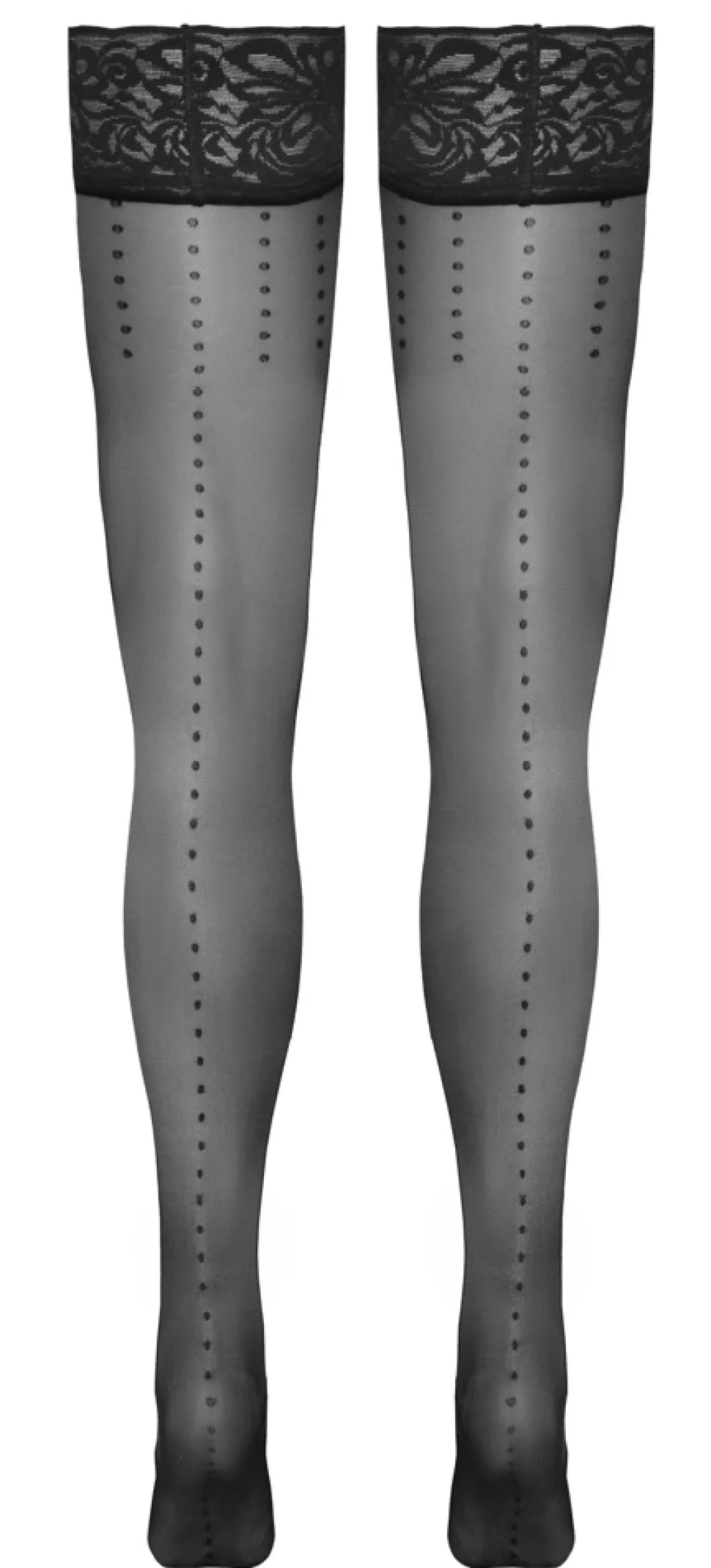 Halterlose Strümpfe mit Pünktchen