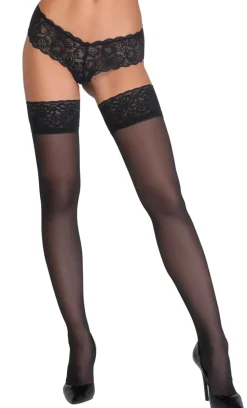 Halterlose Strümpfe mit schöner Naht