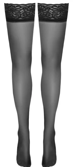 Halterlose Strümpfe mit schöner Naht