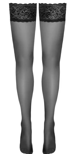 Halterlose Strümpfe mit Spitze