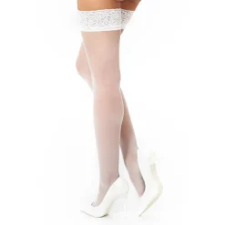 Halterlose Strümpfe mit Spitzenrand Feinstrümpfe selbsttragend