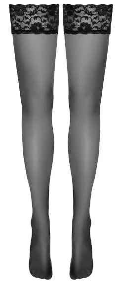 Halterlose Strümpfe mit Spitze