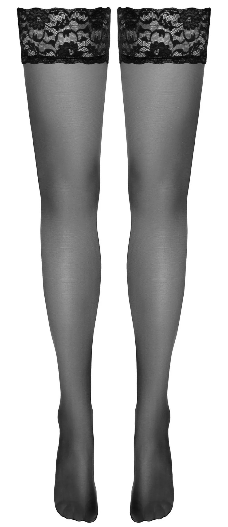 Halterlose Strümpfe mit Spitze
