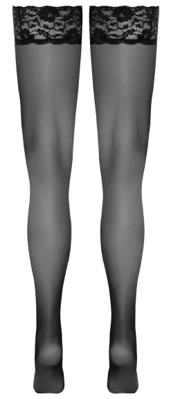 Halterlose Strümpfe mit Spitze