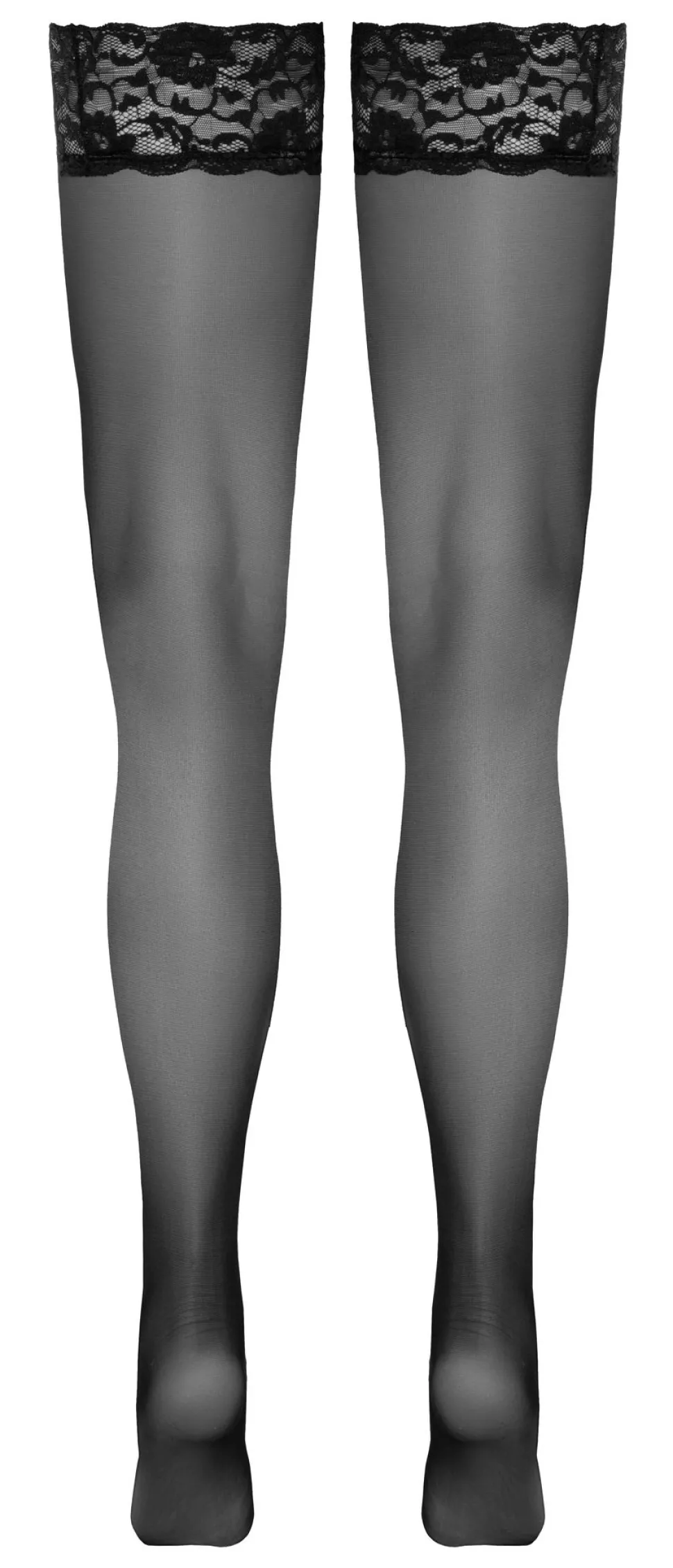 Halterlose Strümpfe mit Spitze